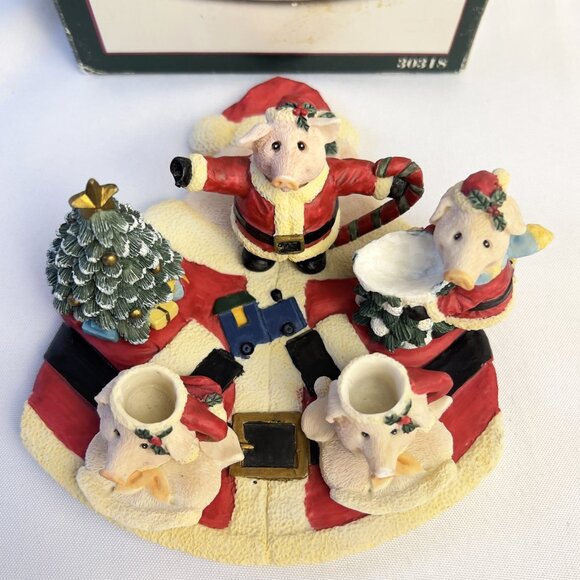 Youngs Vintage Christmas Miniature Santa Pig Tea Set Collection 1995 – 9 pcs. - Picture 7 of 11